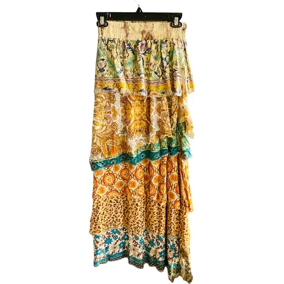 Jaded Gypsy Skirts Jaded Gypsy Aqua Leopard Print Maxi Skirt Poshmark